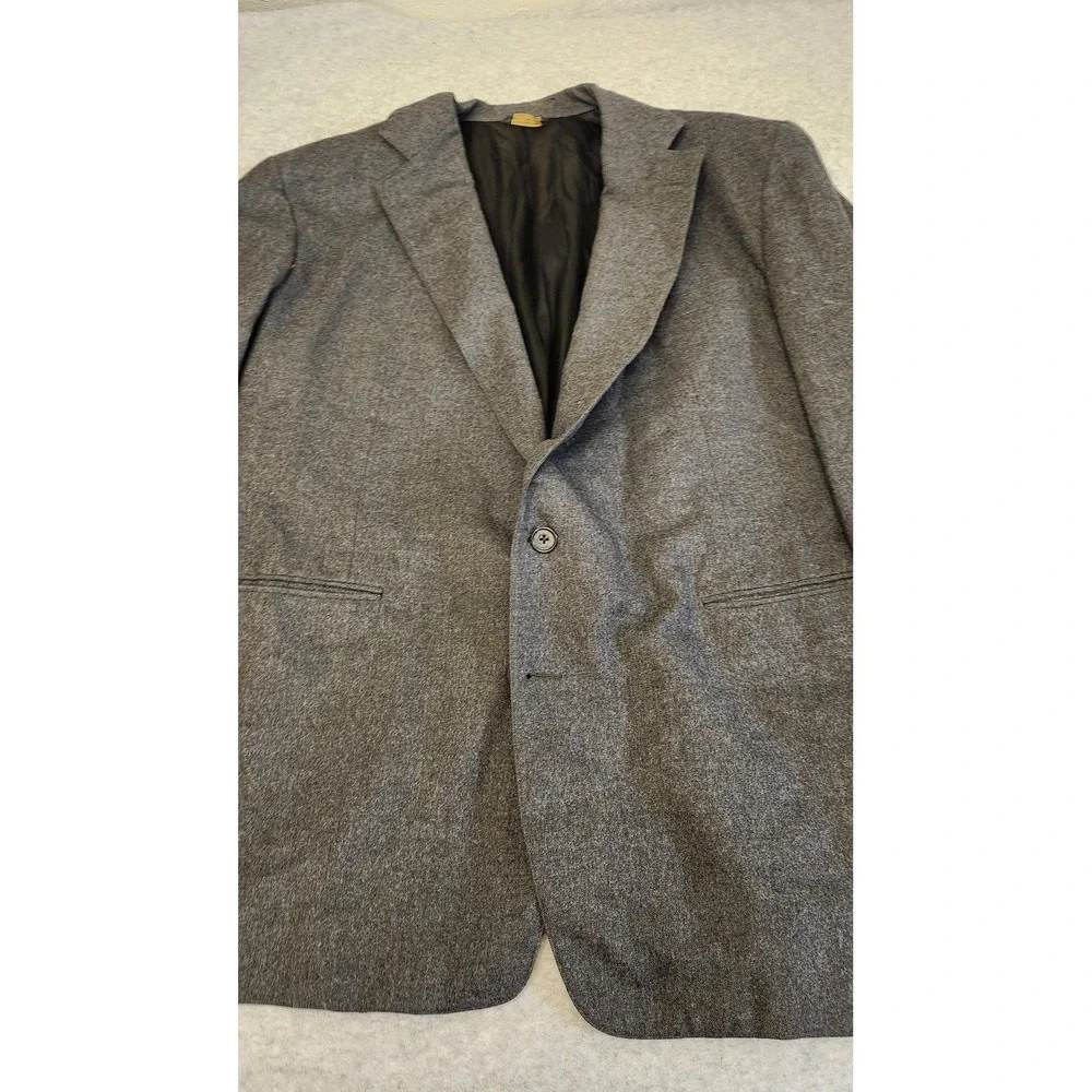Vintage Corbin Blazer Mens‎ Large Gray Wool Two Button Sport Coat Made USA READ